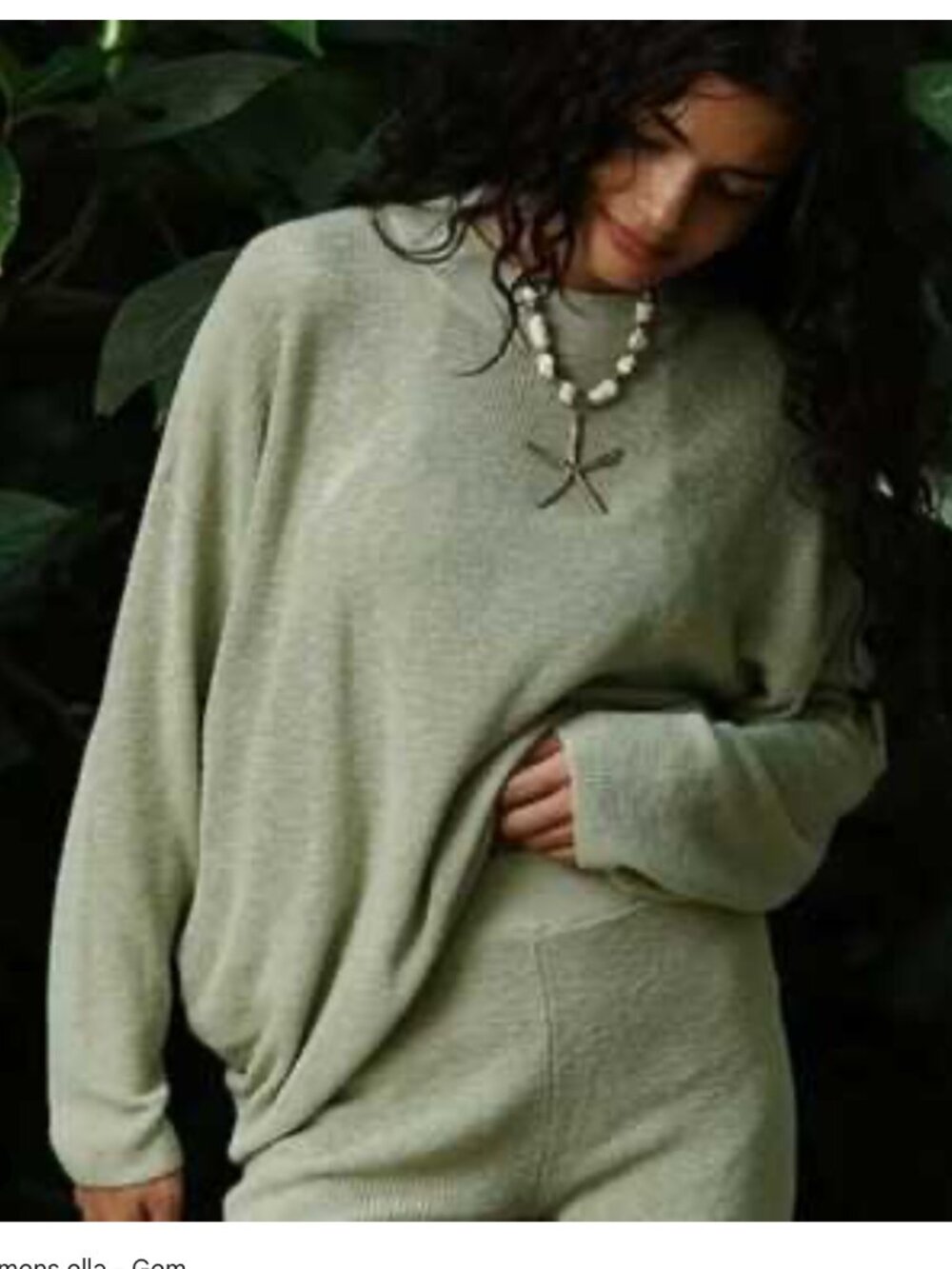 Free People Beach women's celery green relaxed fit Ella sweater size Medium